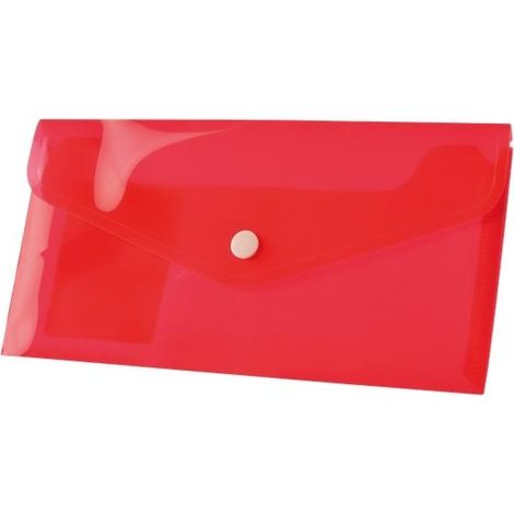 Tetis - Sobres DL con cierre a presión, rojos, 12 unidades - perfectos para enviar documentos