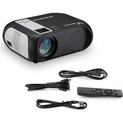 Rétroprojecteur Bluetooth WiFi Videoprojecteur Portable 1080P Full HD Mini Projecteur Vidéo Portatif pour Smartphone TV PPT Home Cinéma Haut-Parleurs Intégrés (1/5)