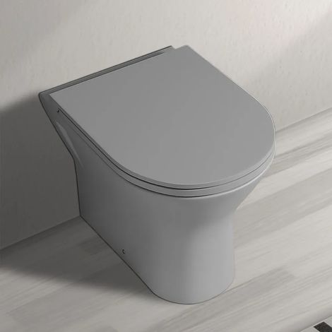 Vaso filomuro serie Feeling senza brida in ceramica grigio opaco (1/5)