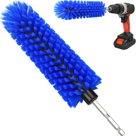 Brosse de Nettoyage pour Roue et Bouteille de Voiture, très Dense et Durable, pour Roues, Jantes, Moteurs, échappement, Bouteille (Bleu foncé) (1/5)