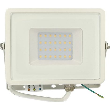 Faro Led Flood Light 30W IP65 Bianco Naturale Super Slim Carcassa Bianca Chip Samsung Garanzia 5 Anni SKU-404 (1/3)