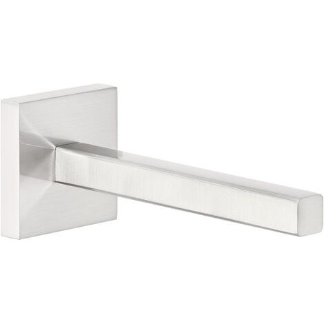 tesa DELUXXE Ersatzrollenhalter für Toilettenpapier, verchromt - zur Wandbefestigung ohne Bohren, inkl. Klebelösung - 132 mm x 50 mm x 50 mm (1/5)