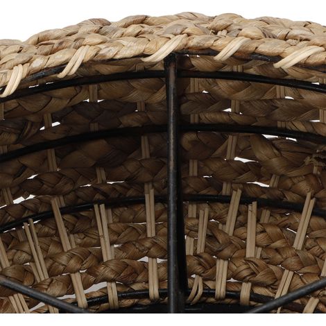 [Cojín] Alfombra de cesta tejida a mano, cojín para ventana, cuadrado, decoración de interiores [100% natural, tubo de hierro, 40 x 17 cm, 300 kg] (1/5)