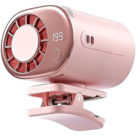 Ventilatore a clip - Ventilatore da tavolo - Ventilatore da tavolo senza fili - 199 impostazioni di velocità del vento - Rotazione a 360° - Batteria da 2000 mAh - Adatto per passeggini, biciclette, om