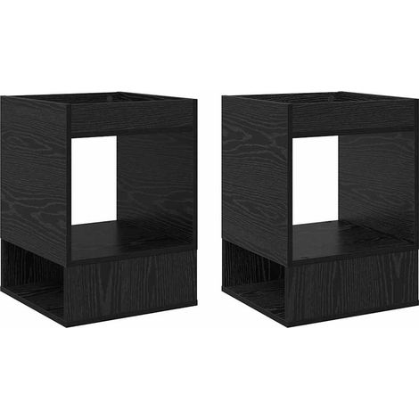 Maison Exclusive - Beistelltisch 2 pcs Schwarz Eichen-Optik 40 x