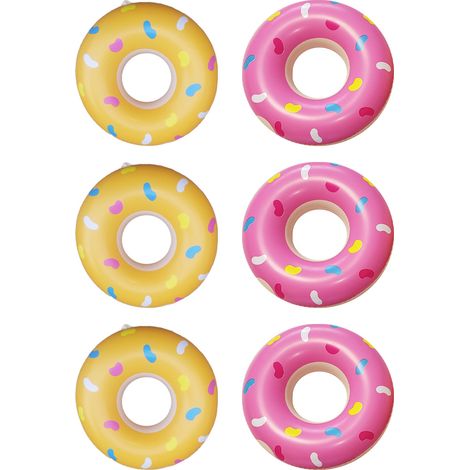 Porte-Gobelet Gonflable - Porte-Bouteille Gonflable - Pour Plage Piscine Jardin - Lot de 6 (1/5)