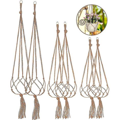 Ensemble de 6 supports pour pots de fleurs suspendus (1/5)
