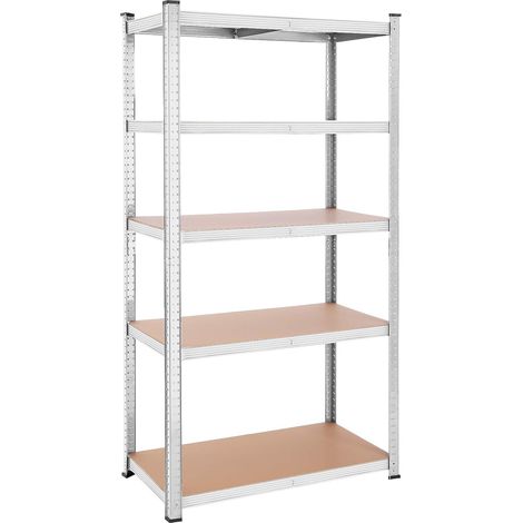 Songmics – Rayonnage étagère 5 niveaux 200 x 100 x 50 cm – Charge 120 kg/niveau – Planches réglables en hauteur – Cadre acier renforcé