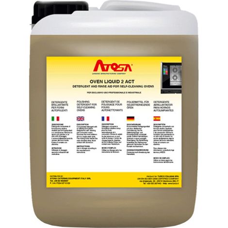 Liquide lavage et rinçage pour les fours autonettoyants - bidon 5l - Atosa