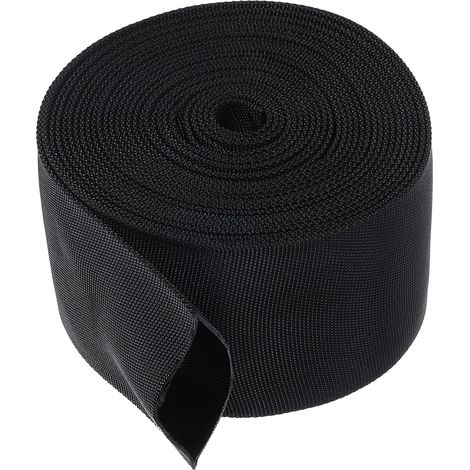 2 Inch Dia 24.6 ft Nylon Hose Protection Sleeve, Cable Cover Sheath Protection for Welding Tig Torch Hydraulic Hose, Black (1/4)