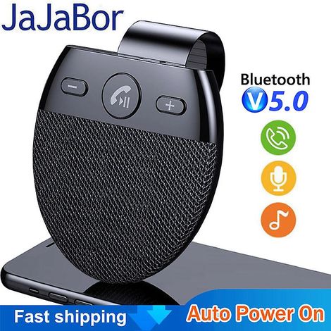 Kit mains libres Bluetooth pour voiture, haut-parleur Bluetooth 5.0, lecteur MP3 sans fil avec microphone et allumage/connexion automatiques. (1/4)