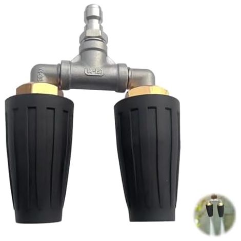 CSPARKV 10.5x13cm Dual Rotating Turbo Spray Nozzle, 3600PSI Rotating Turbo Nozzle Gun, 1/4" Quick Connect, Accessories for Garden Car Pressure Washer (1/5)