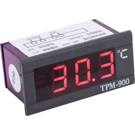 Mini LCD Digital Temperature Panel Meter Thermomètre Indicateur de Température -40 ℃ - + 110 ℃ Thermomètre de Réfrigérateur pour Réfrigérateur Congélateur Réfrigérateur Aquarium (1/5)