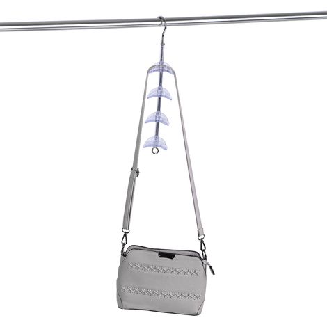 Drehbarer Handtaschenhalter, Taschenaufhänger, Hängeregal, Aufbewahrungsorganizer, Transparent (1/5)