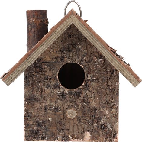 Maison Pour Oiseaux En Bois Imperméable - Abri Suspendu Pour Volière Extérieure - Nichoir Naturel Résistant - 1 Pièce (1/5)