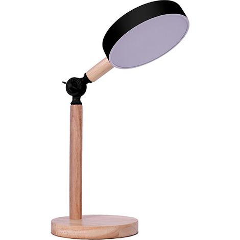 Flexo serie LUPPA 2X12W LED Negro/Madera (1/3)