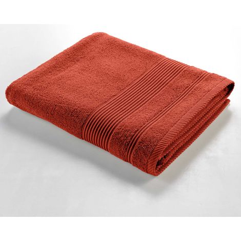 Serviette de Toilette unie 50x90 cm - Collection Tendresse - Éponge 500 g/m² - 50x90cm - Terre cuite