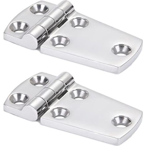 CCYKXA Hardware-Türscharnier, Stahl, Hochleistungsstahl, Bootsscharnier, Schrankplattformscharnier, Edelstahl, Marinegarage, SUS316, 2 Stück, 38 mm x 76 mm