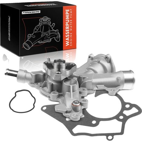 Pompe à eau, corps en aluminium, rotor en acier, 8 pales de rotor, version à entraînement par courroie en V, compatible avec les véhicules General Motors (1/5)