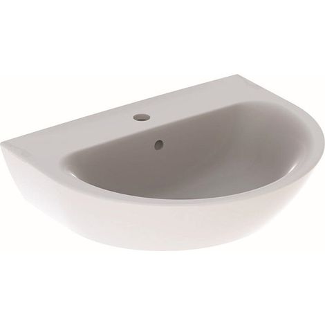 Lavabo Geberit RENOVA avec trou pour robinetavec trop plein 600x480mm blanc