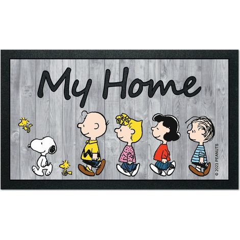 Tapis Snoopy Family Tapis D'entrée Décoratif Snoopy - Euroflock Division