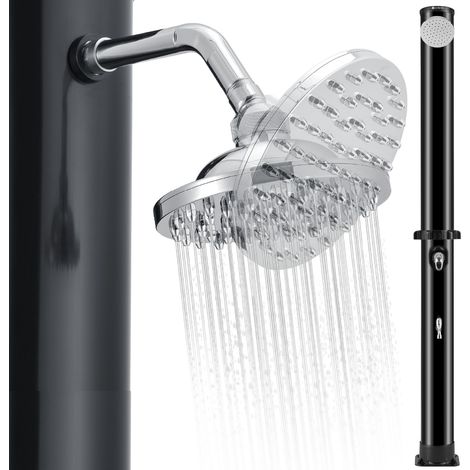 Juskys – Douche solaire extérieure 20L – Réglage température jusqu’à 60°C – Tête de douche pivotante – Douchette pieds intégrée – Raccord tuyau arrosage