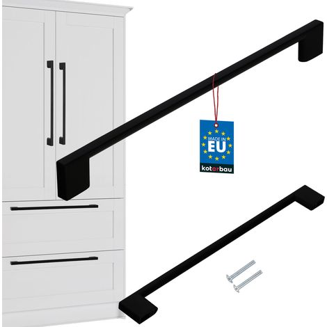 KOTARBAU® Küchenmöbelgriff Klassisch Modern Länglich Matt Schwarz 289 mm Abstand 256 mm