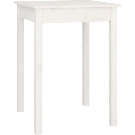 Maison Exclusive - Tavolo da Pranzo Bianco 55x55x75 cm in Legno Massello di Pino