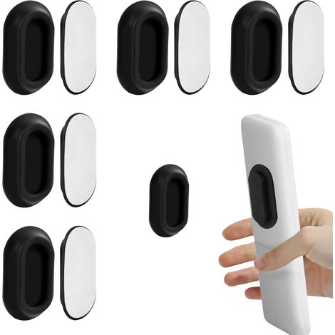 Lot 5 supports télécommandes magnétiques silicone noirs fixation murale maison école télécommande télé (1/5)
