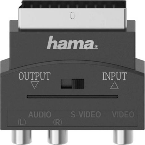 Hama Adaptador S-VHS Hembra 4 pines + 3 RCA Hembra / Scart Macho