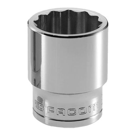 Facom – Douille 20mm – Entraînement 1/2" – Douille 12 points – Longueur 36mm pour usage intensif – Pour écrous de 20mm