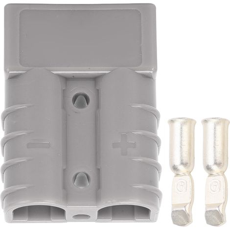 Connecteur d'alimentation 50A 600V SB50A, accessoire à sertir avec 2 bornes pour batterie gris