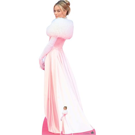 Figurine en carton Margot Robbie en Robe Rose (Actrice Australienne) Hauteur 170 cm (1/5)