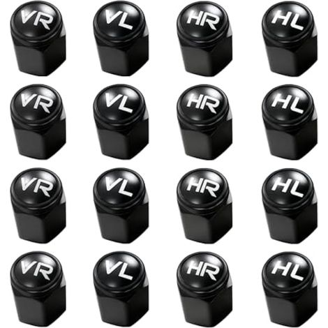 Lot de 16 bouchons anti-poussière pour pneus de voiture, bouchons de valve de pneu noirs avec joint, ajustement universel pour voitures, SUV, motos, vélos, caravanes, machines agricoles, compatibles (1/5)