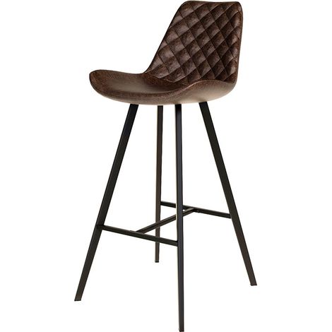 Tabouret de bar Palmas PU brun foncé (1/5)