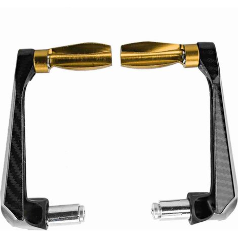 Protège-Main Moto, 7/8 Pouces en Alliage d'aluminium Universel, protecteurs de Frein pour Dirtbike, gardes-Main pour Motocross, Taille Universelle pour Motos (Or) (1/5)
