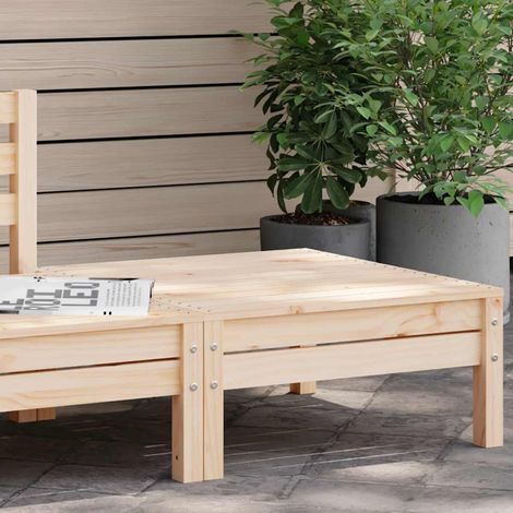 vidaXL Poggiapiedi da Giardino in Legno Massello di Pino