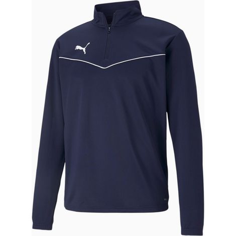 Felpa da uomo Puma Teamrise con zip a 1/4, blu navy 65739406 r S (1/2)