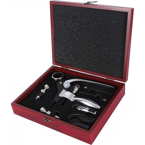 Ensemble d’ouvre-bouteilles 8 pièces avec coffret bois