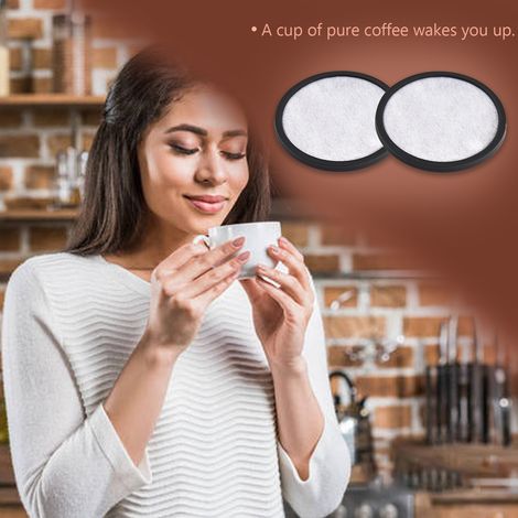 Ortviai Filtre à eau pour cafetière Mr. Coffee – 12 unités, disque en charbon actif et plastique, 8,3 x 0,4 cm (1/4)