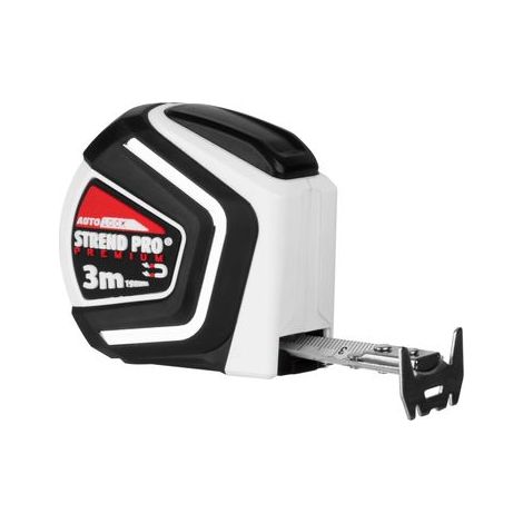 Bandmaß Strend Pro Premium 3 m, Rollbandmaß, Auto STOP, magnetisch