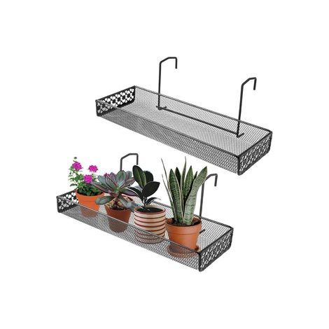 Petit support métallique suspendu pour succulentes et semis, étagère à fleurs balcon, treillis plantes d'intérieur, Composition : 1 pièce, 3211, Couleur : noir (1/5)