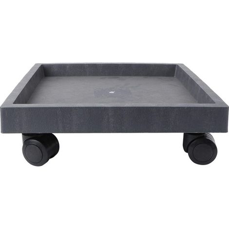 Support Pour Pot De Fleurs - Plateau Carré Avec Roulettes Pivotantes 360° - Polypropylène Renforcé - Pour Intérieur Et Extérieur - 1 Pièce (1/5)