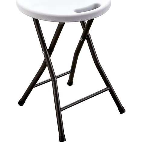 1PZ SGABELLO PIC NIC PIEGHEVOLE 'PARTY' CM 33 X 30 H 46 CM - COLORE BIANCO