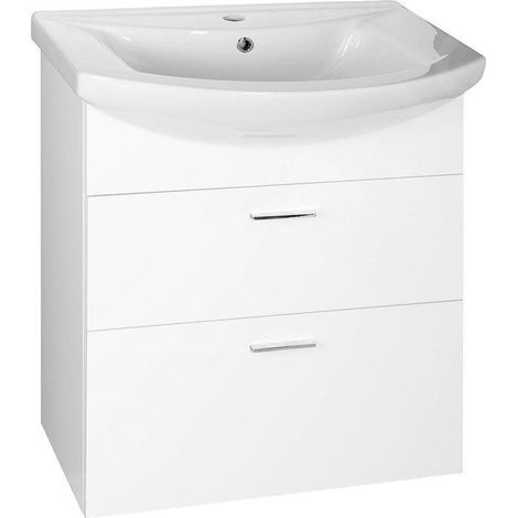 ZOJA Meuble sous-vasque avec tiroirs 61,5x74x32 cm, blanc (1/4)