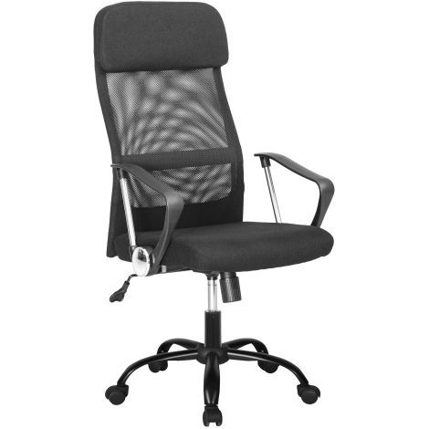 SEDIA DA UFFICIO nero - cm 64 x 62,5 x h. 107 / 115,5
