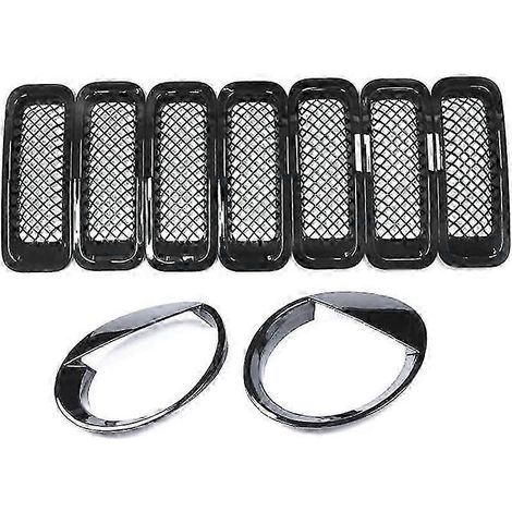 Kit de 9 pièces pour calandre avant + garniture de phares, compatible avec Patriot 2011-2012 (1/5)