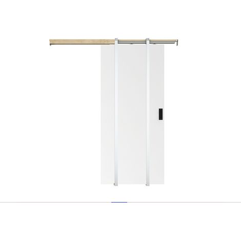 Porta scorrevole con sistema a incasso H205 x L83 cm MDF + PVC Bianco - VARIN II (1/4)