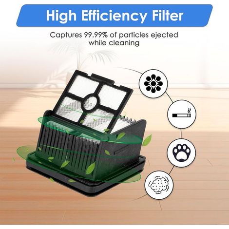 Lot de 8 filtres HEPA compatibles avec aspirateur Dreame H12 Pro/H13 Pro/H12 DUAL/M12, kit de 5 filtres de rechange (Remarque : non compatible avec H12) (1/4)