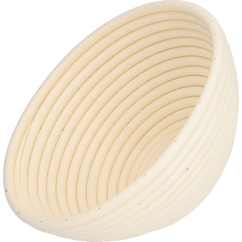Waschbarer Gärkorb für Brot, innovative Form, Backform für Küche und Backstube, beige, rund, 20 x 8 cm (1/5)